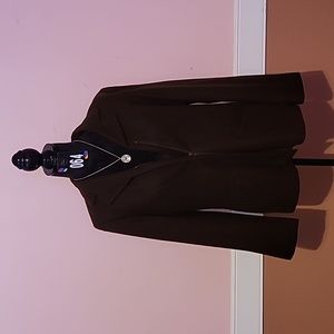 Ladies Brown Zippered Blazer